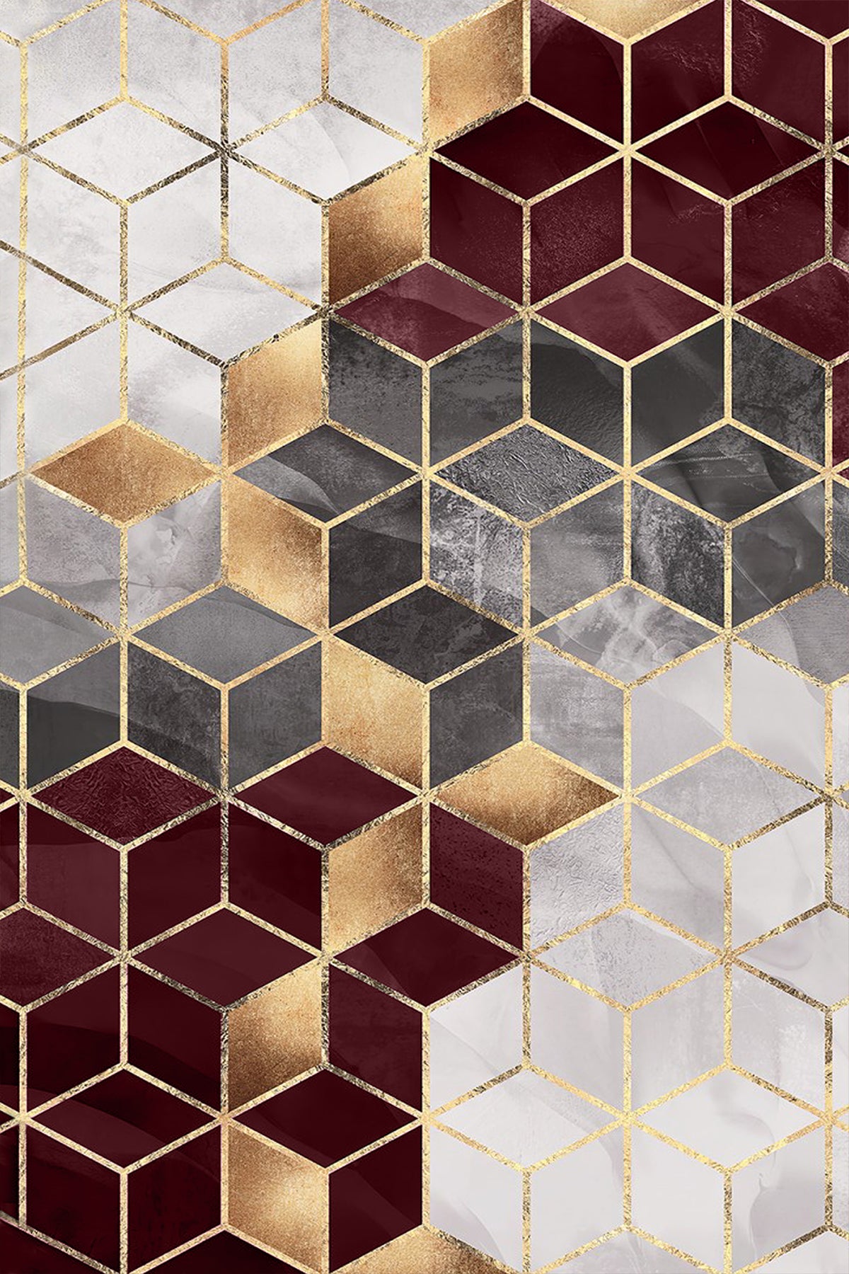 Staza 80×150 – Geometrija Bordo