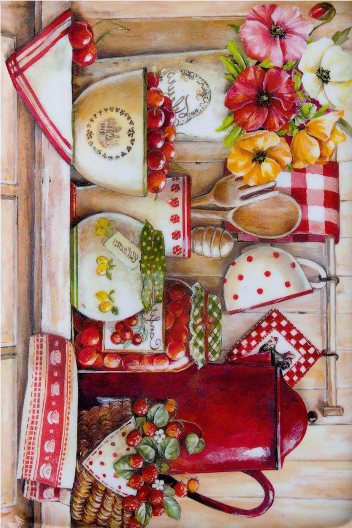 Staze za kuhinju – Rustik Crvena