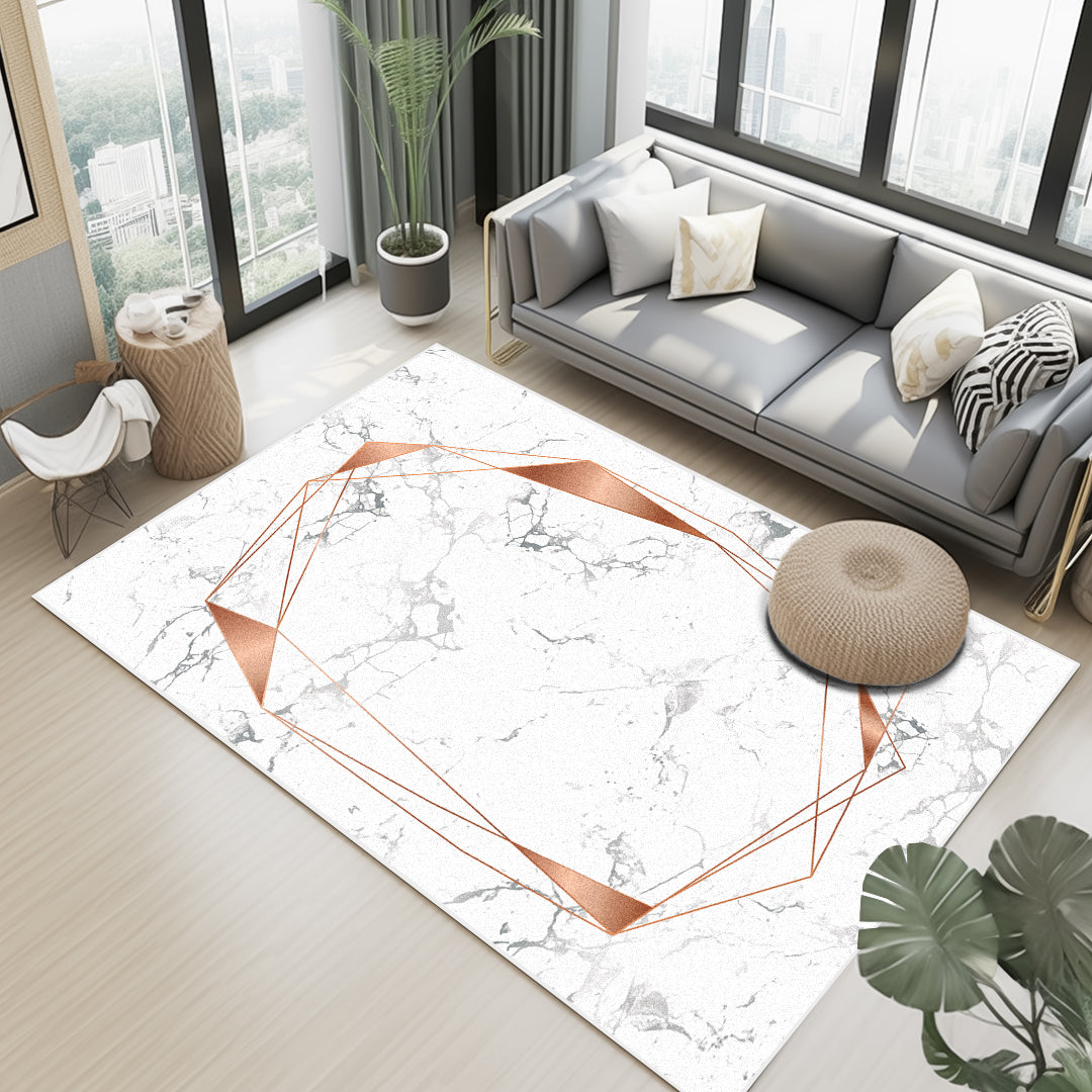 Tepih 180x280cm – Heksagon bela