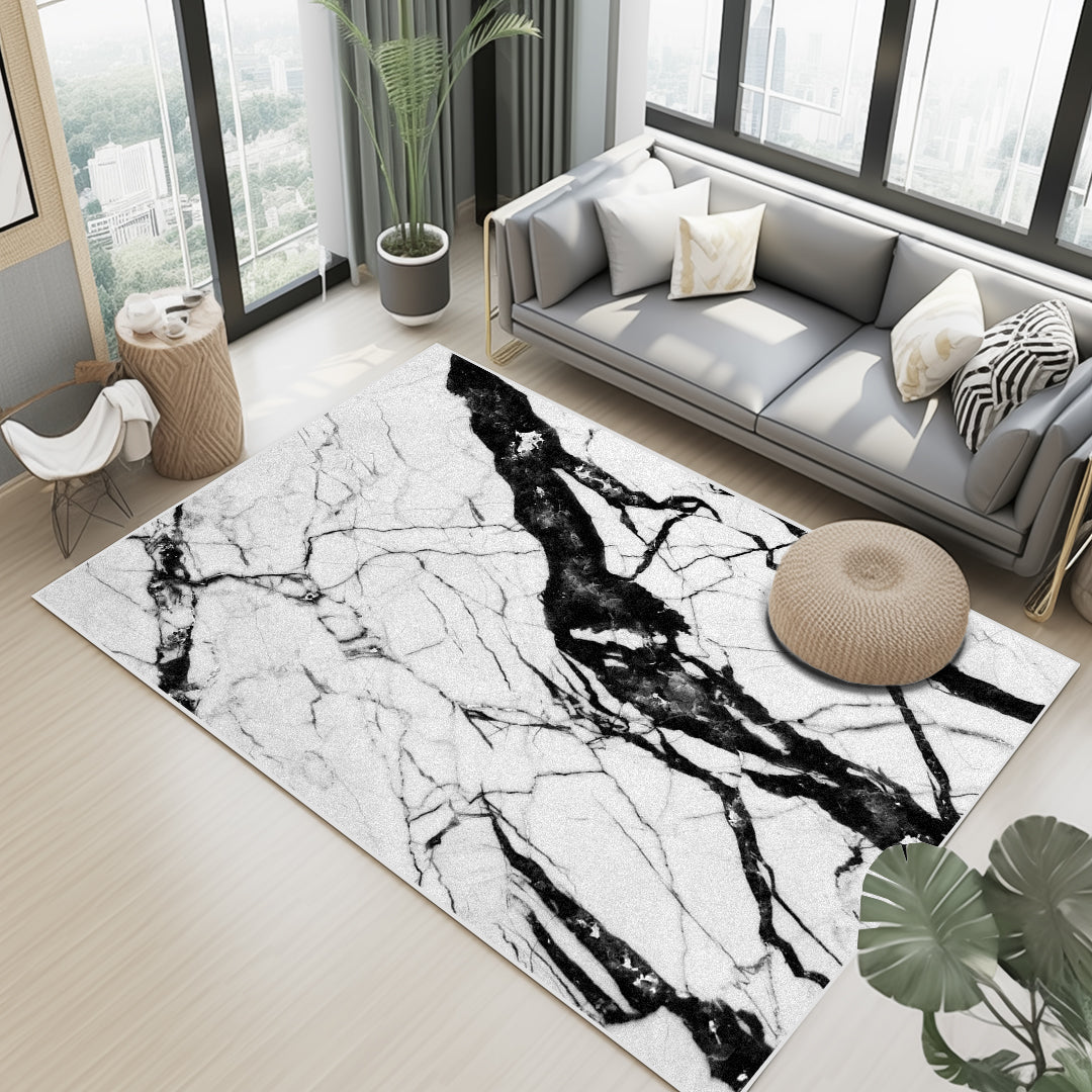 Tepih 180x280cm – Mermer crno bela