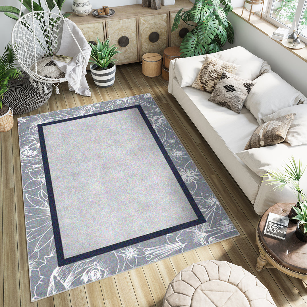 Tepih 130x190cm – Cvet siva