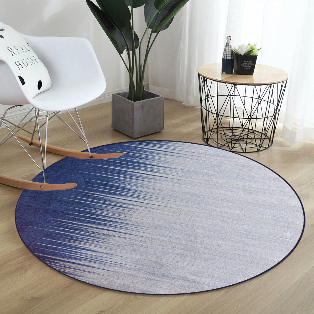 Okrugli tepih 100x100cm - Plavo siva