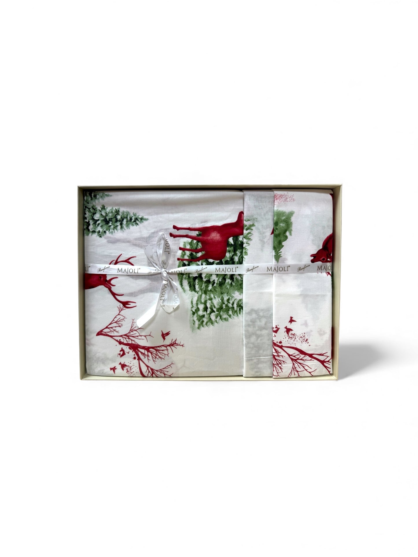 Posteljina za bračni ležaj – Božićna Šuma (100% pamuk)