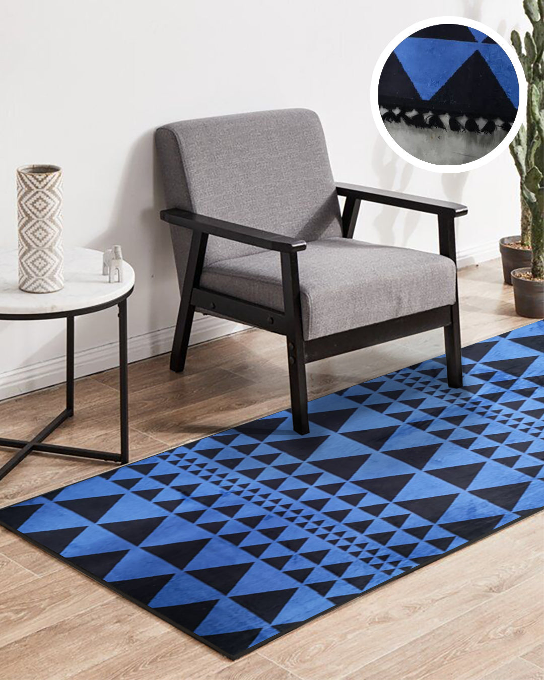 Staza 80x200cm sa resama – Trougao plava