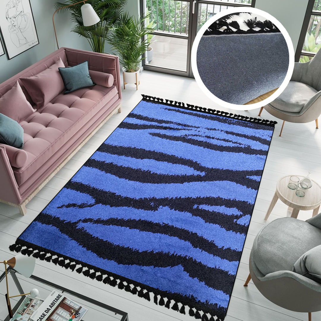 Tepih 160x230cm sa resama – Tigar plava