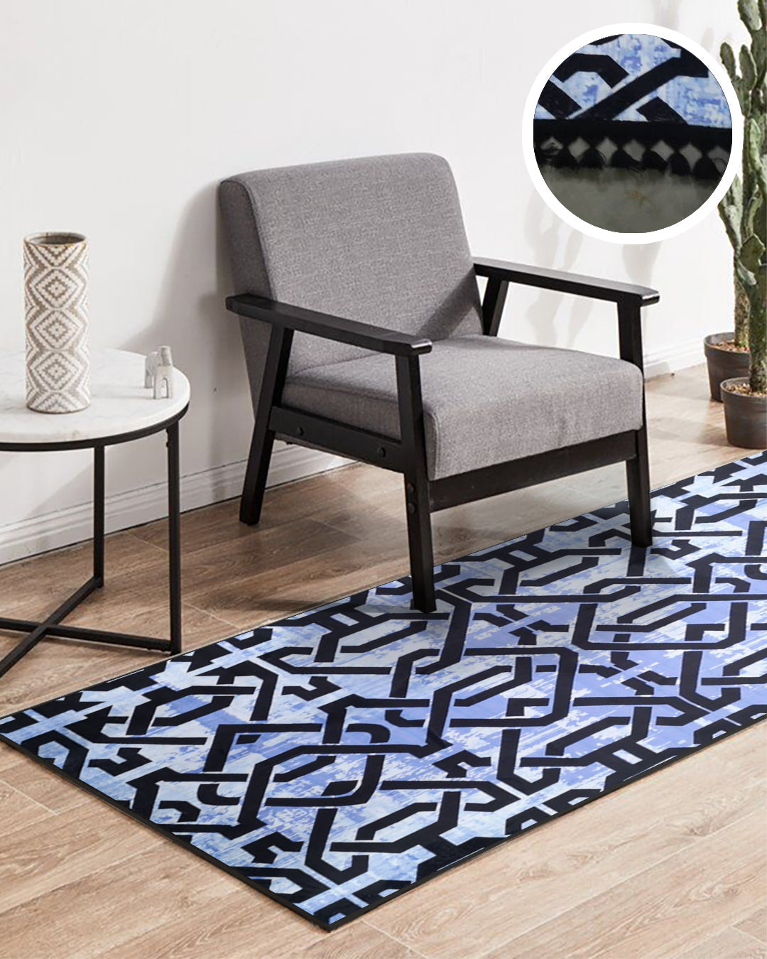 Staza 80x200cm sa resama – Ornament plava