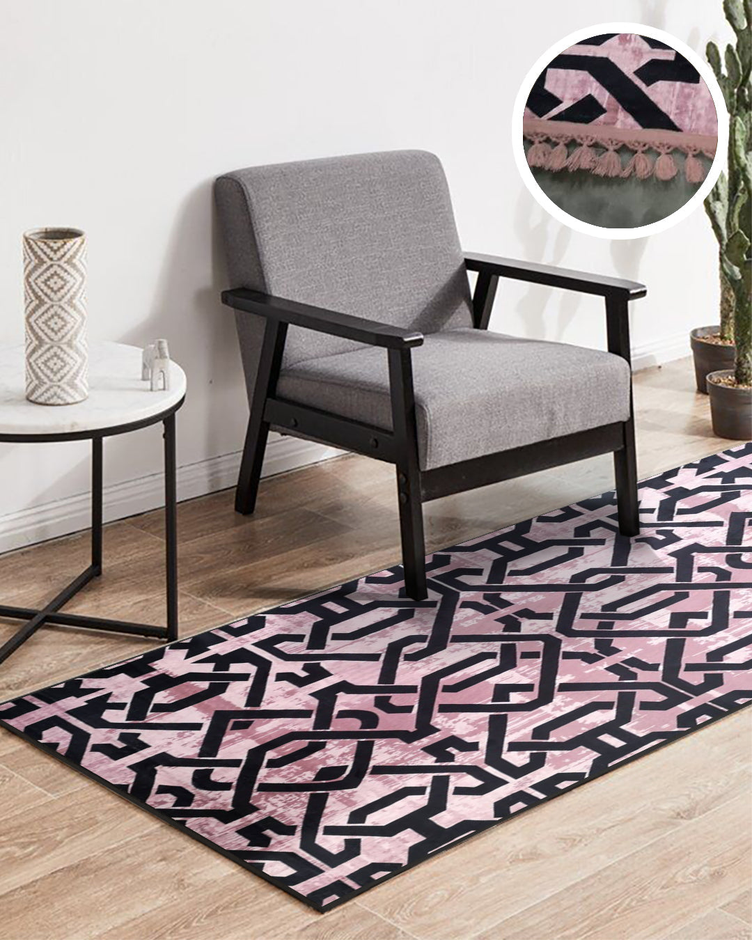 Staza 80x200cm sa resama – Ornament roze