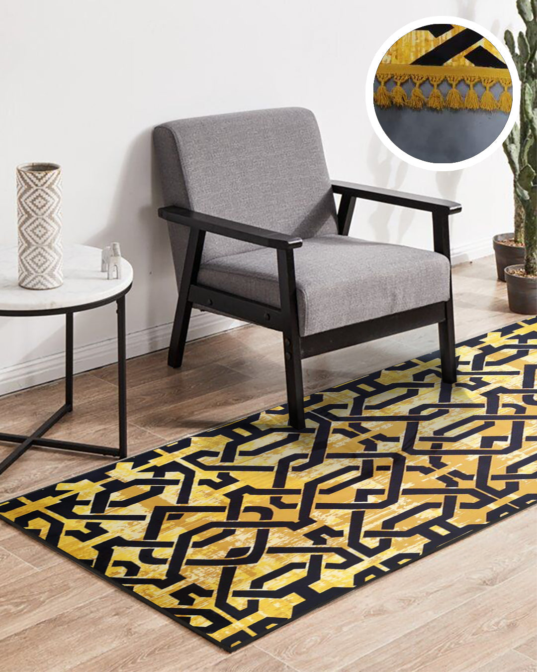 Staza 80x200cm sa resama – Ornament žuta