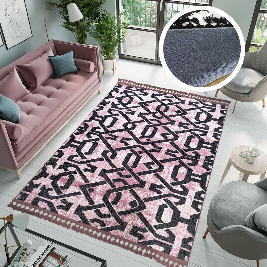 Tepih 160x230cm sa resama – Ornament roze