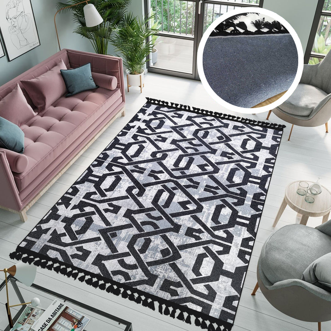 Tepih 160x230cm sa resama – Ornament siva