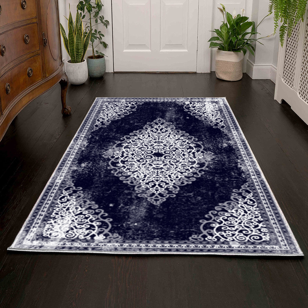 Tepih 130x190cm – Ornament tamno plava