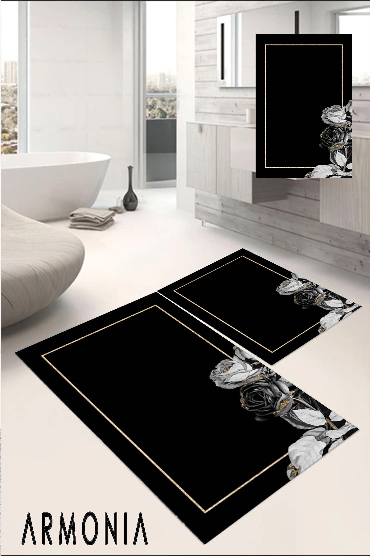 Set Prostirka za kupatilo – Noir