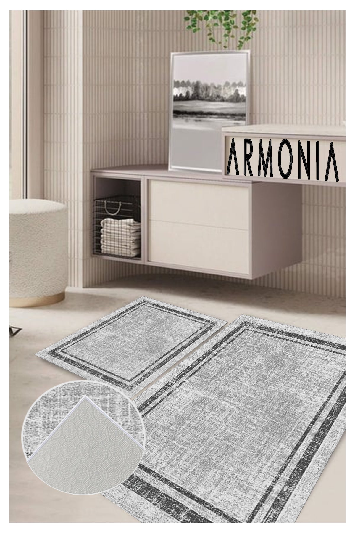 Set Prostirka za kupatilo – Sivo