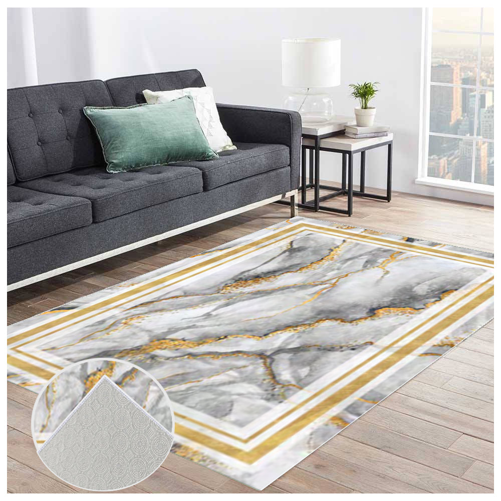 Tepih 130×190 – Mermer Lux Siva