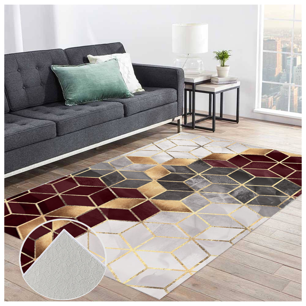 Tepih 130×190 – Geometrija Bordo