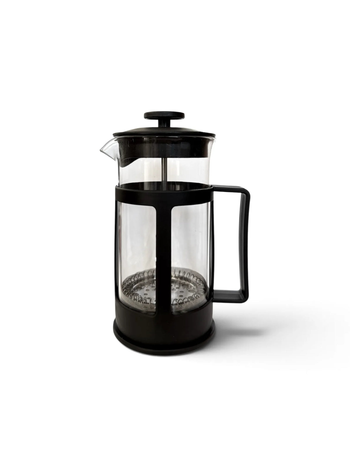 French press 350 ml za kafu i čaj sa crnim plastičnim okvirom