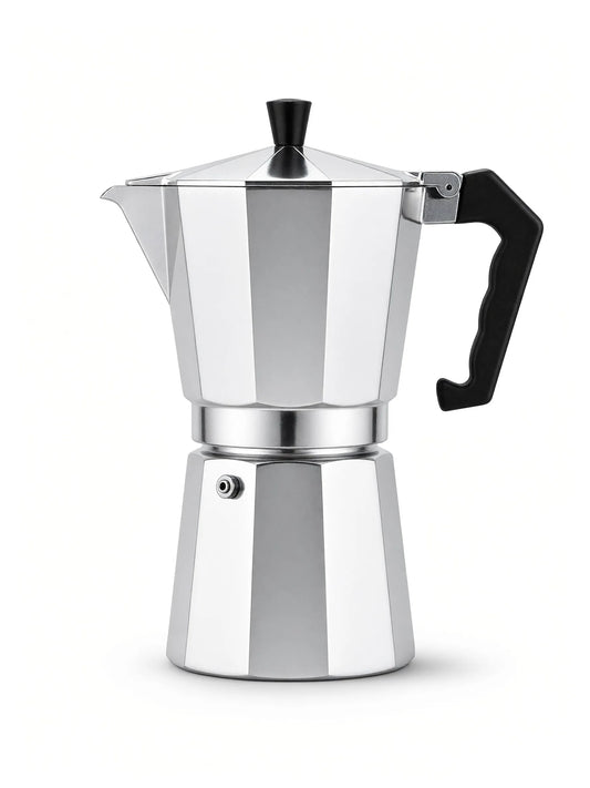 JUXIONG moka pot za kafu sa metalnim kućištem i crnom ručkom