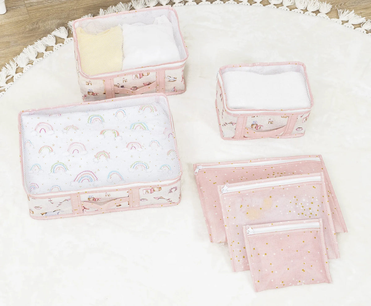 Organizator za Bebe – Set za Putovanje 6 komada | Roze