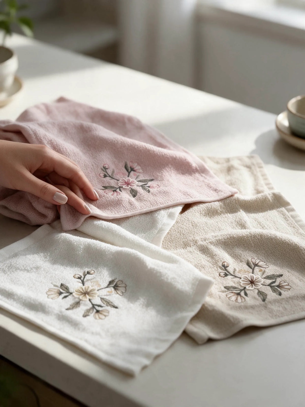 Kuhinjske krpe Elise sa dekorativnim vezom