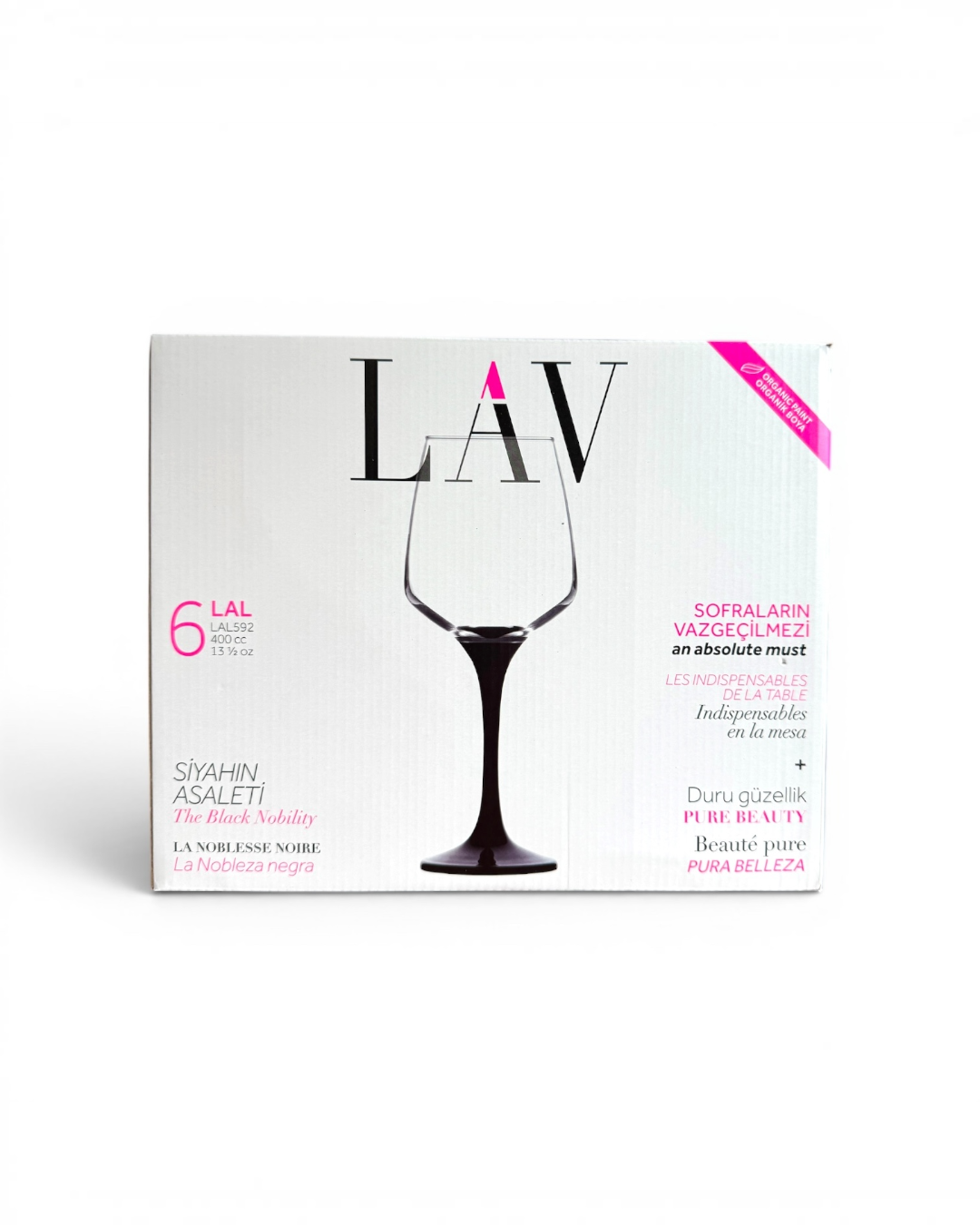 LAV Lal set čaša sa crnom stopom 400 ml 6/1