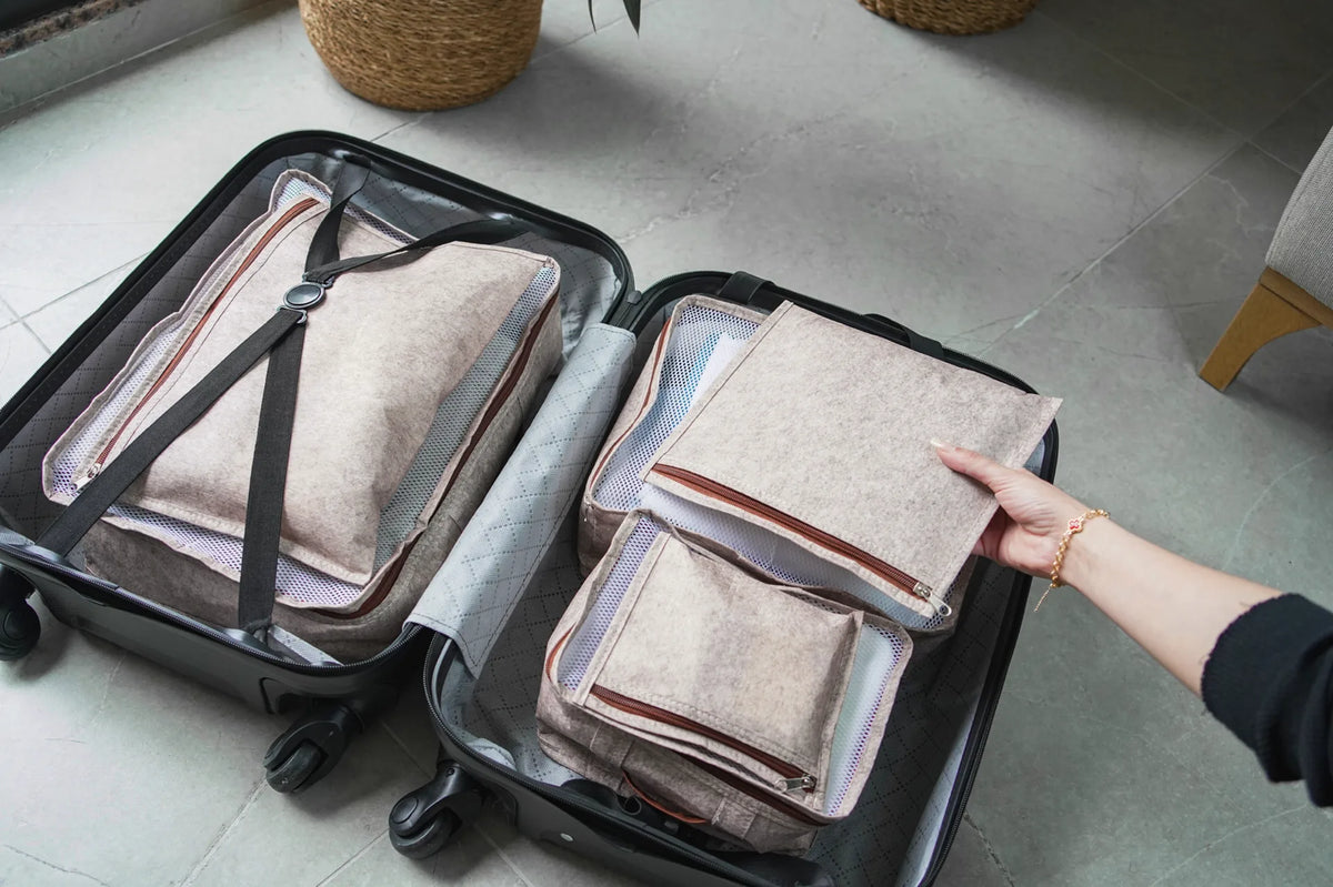 Bež Organizator za Kofer – Set 6 Komada