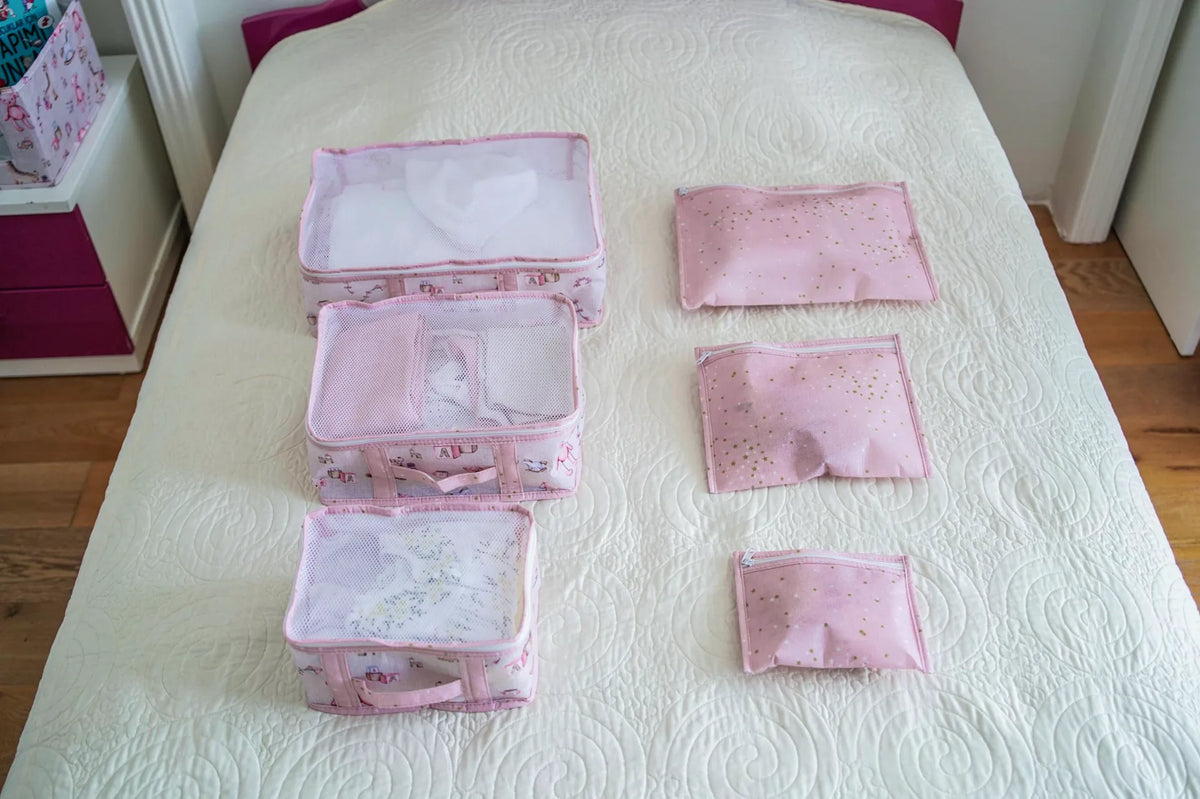 Organizator za Bebe – Set za Putovanje 6 komada | Roze