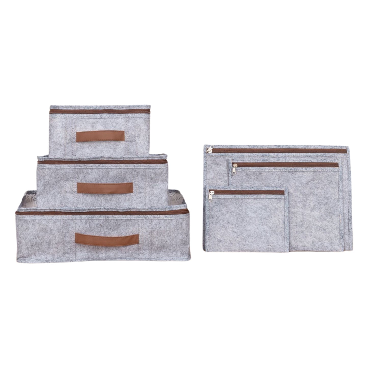 Sivi Organizator za Kofer – Set 6 Komada