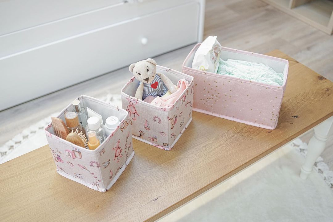 Set za organizaciju za decu – 3 komada, Roze