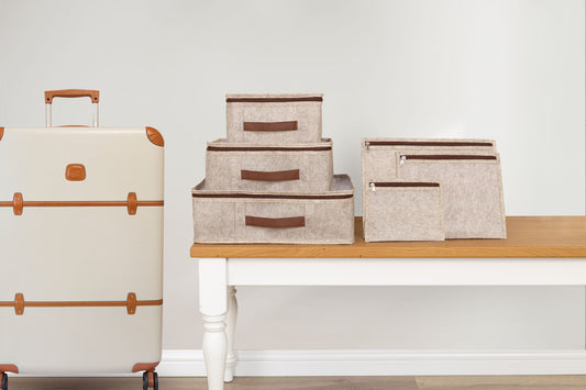 Bež Organizator za Kofer – Set 6 Komada