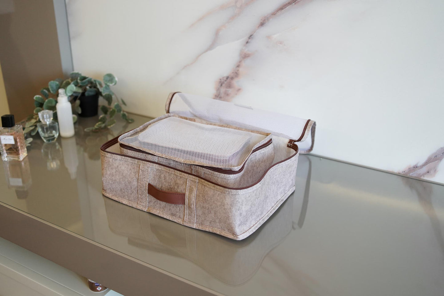 Bež Organizator za Kofer – Set 6 Komada