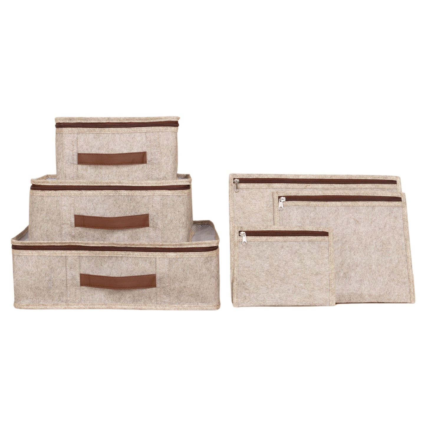 Bež Organizator za Kofer – Set 6 Komada