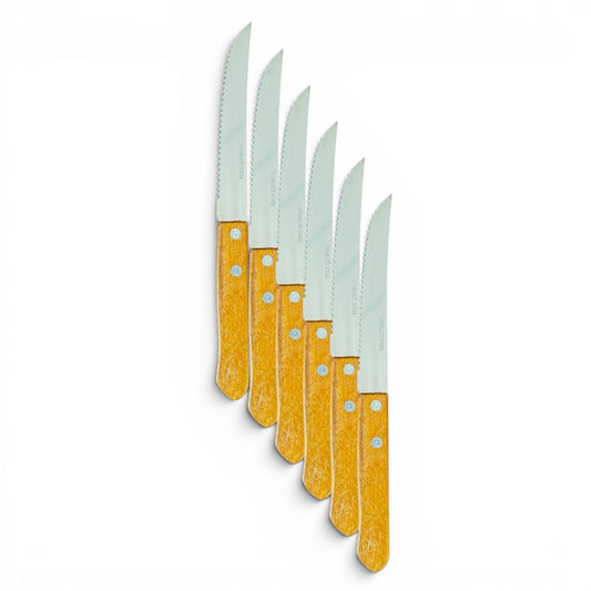 Set noževa 6 kom – drvena drška, inox