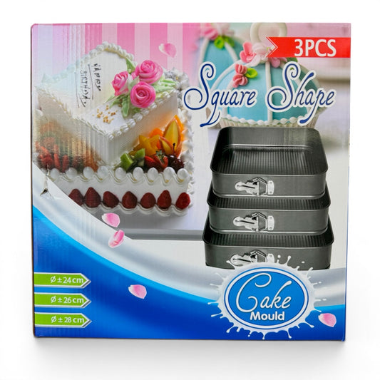 Set kalupa za torte 3 kom – kvadratni