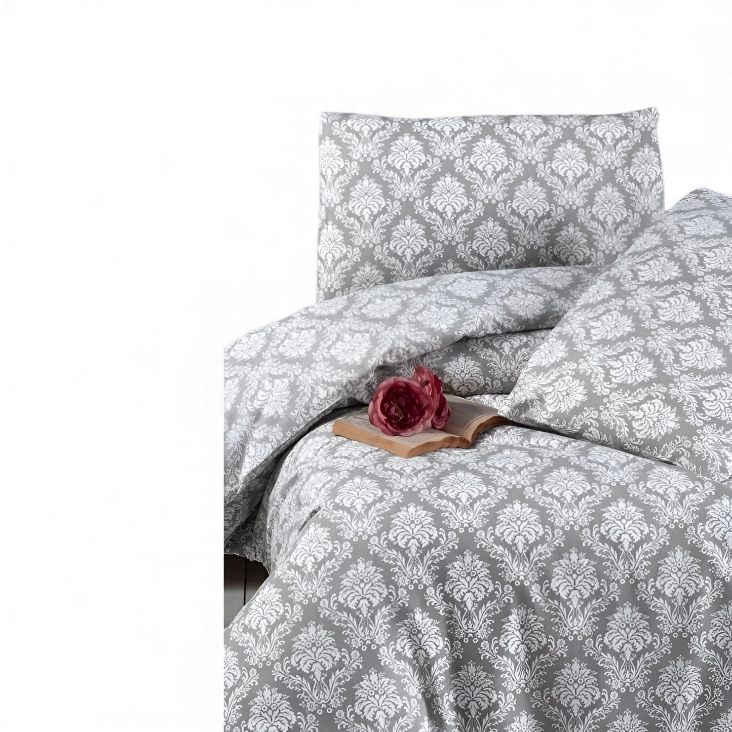 Bračna posteljina Barok Siva