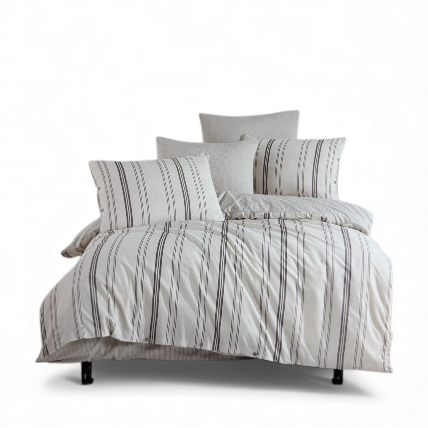 Muslin posteljina za bračni ležaj – Krem (4 jastučnice,čaršav na lastiš)