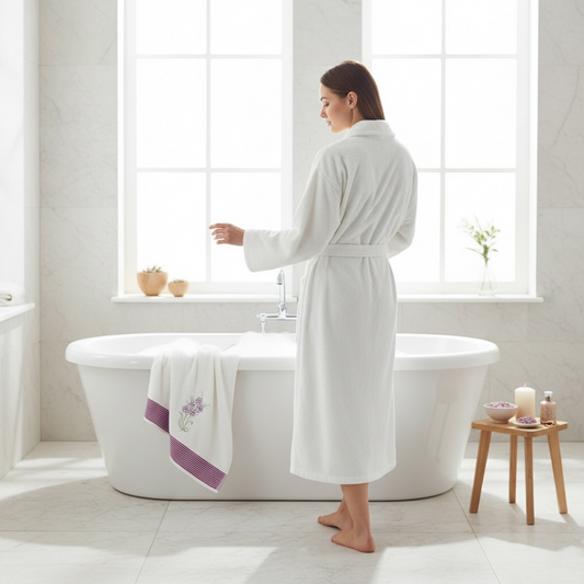 Poklon lux set – bademantil + peškir - ELEGANT