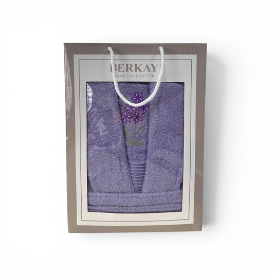 Poklon lux set – bademantil + peškir - LAVANDA