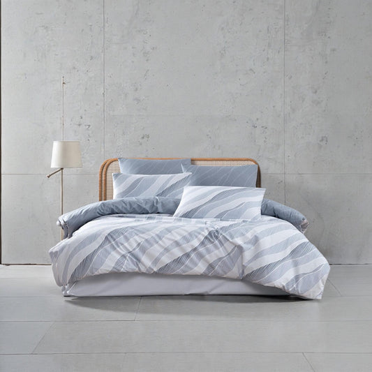 Posteljina za bračni ležaj – Morski Talasi (100% pamuk)