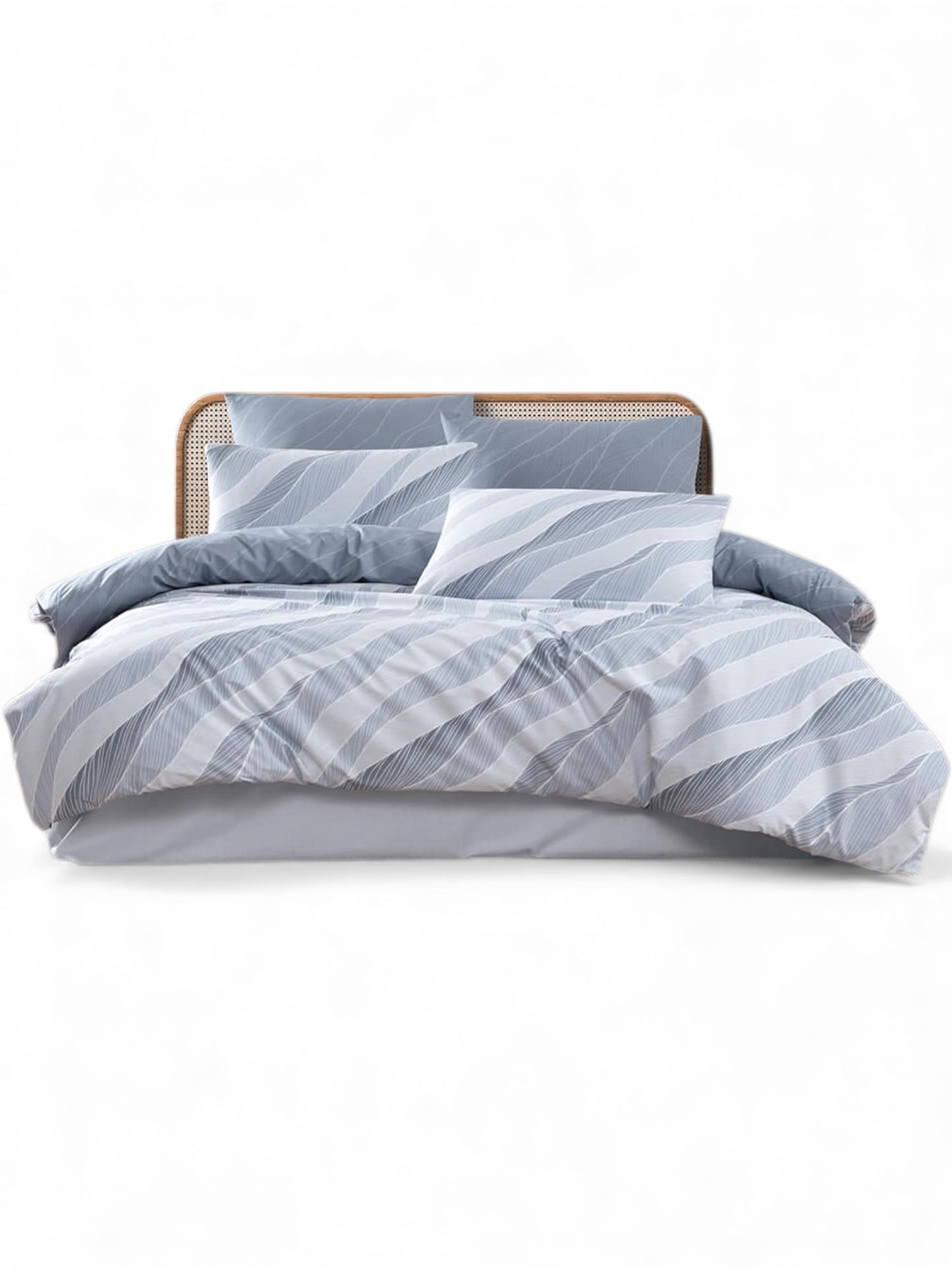 Posteljina za bračni ležaj – Morski Talasi (100% pamuk)