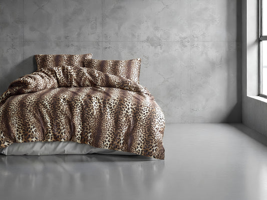 Bračna posteljina Leopard (sivi čaršav)