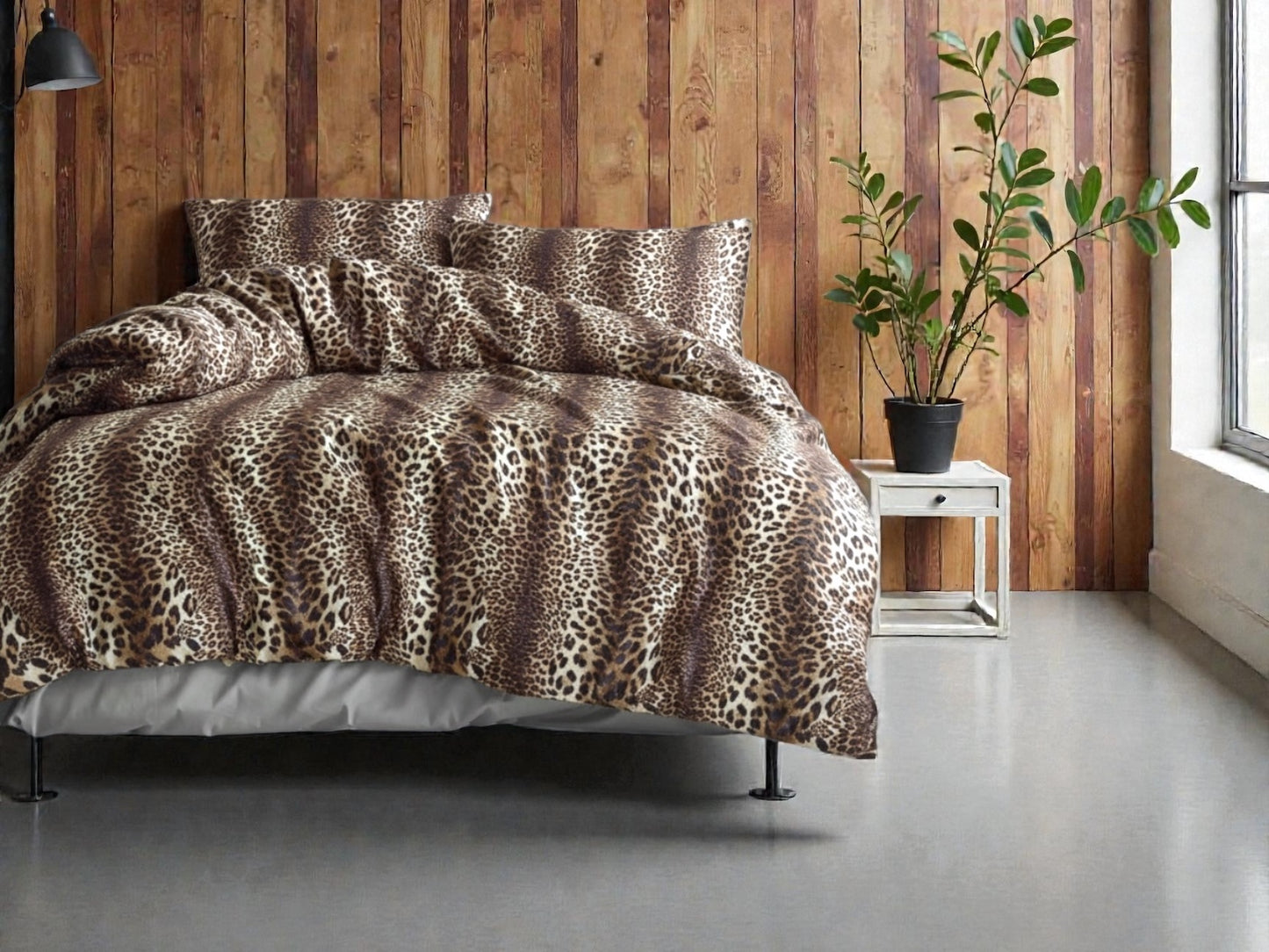 Bračna posteljina Leopard (bež čaršav)