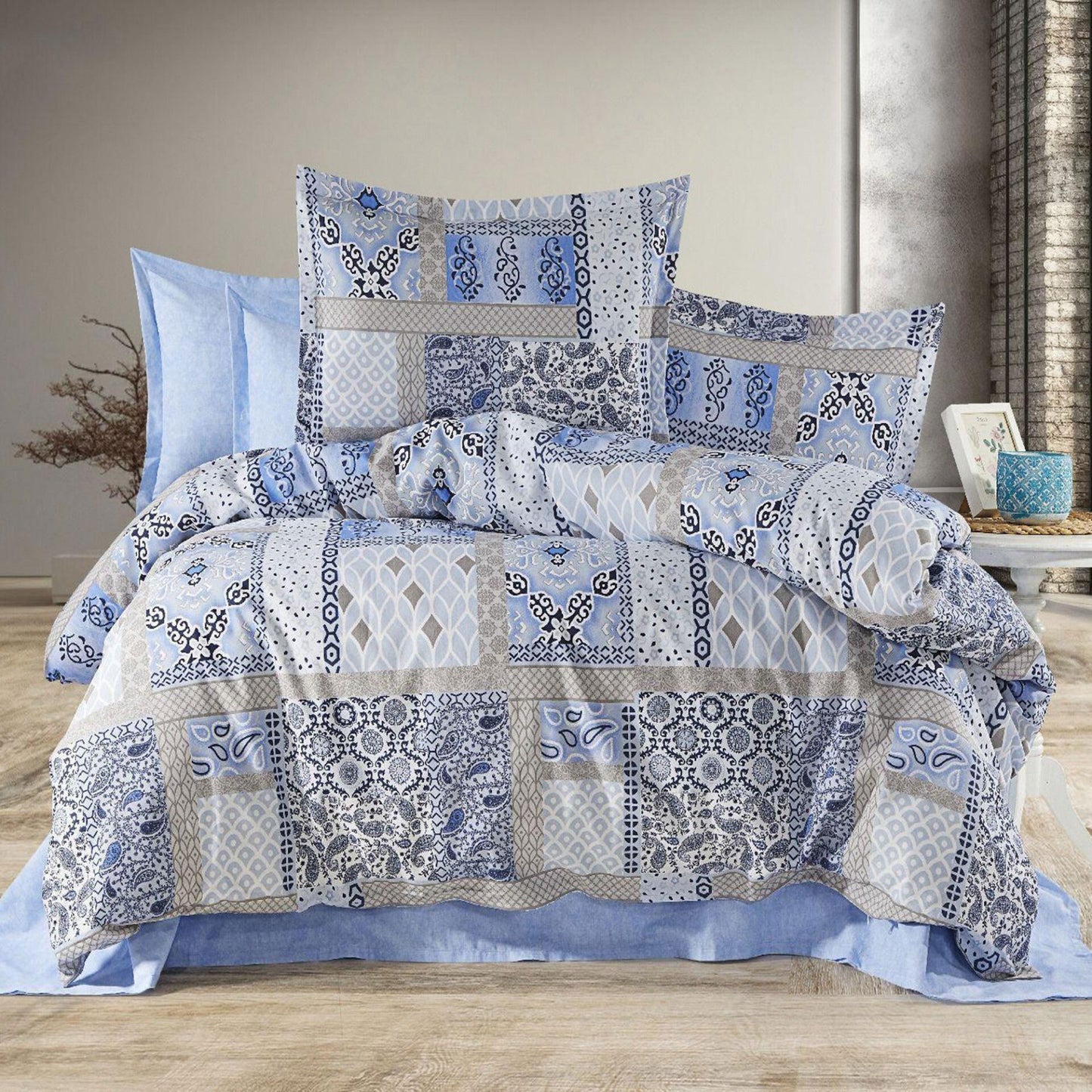 Pamučna posteljina za bračni krevet - RENFORCE PAMUK