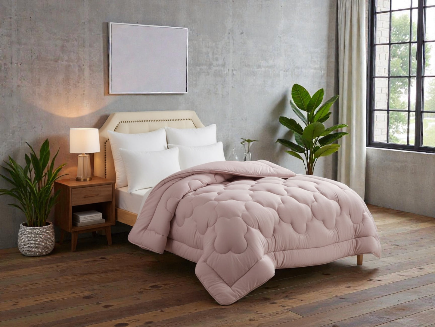 Mikrofiber Jorgan Nano Soft Puder Roze – 195×215