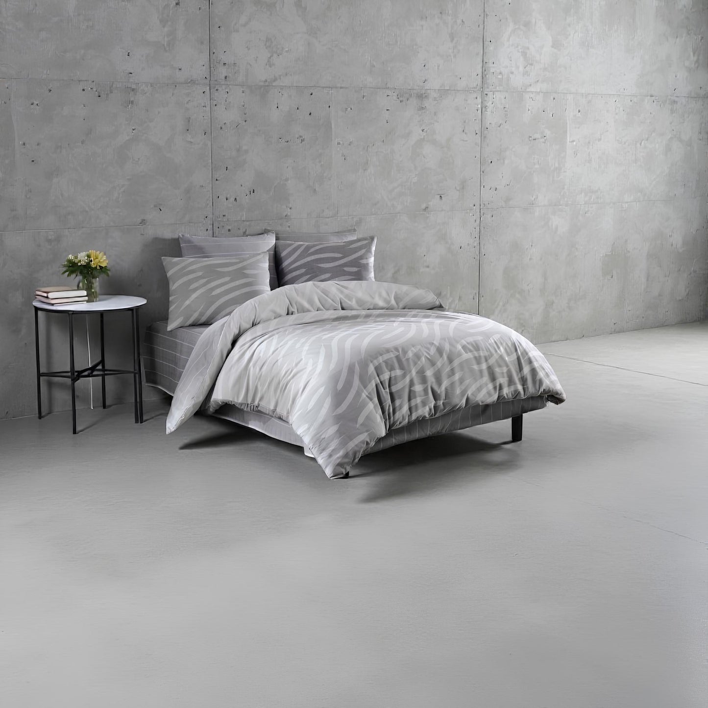 Posteljina za bračni ležaj – Siva Abstrakcija (100% pamuk)