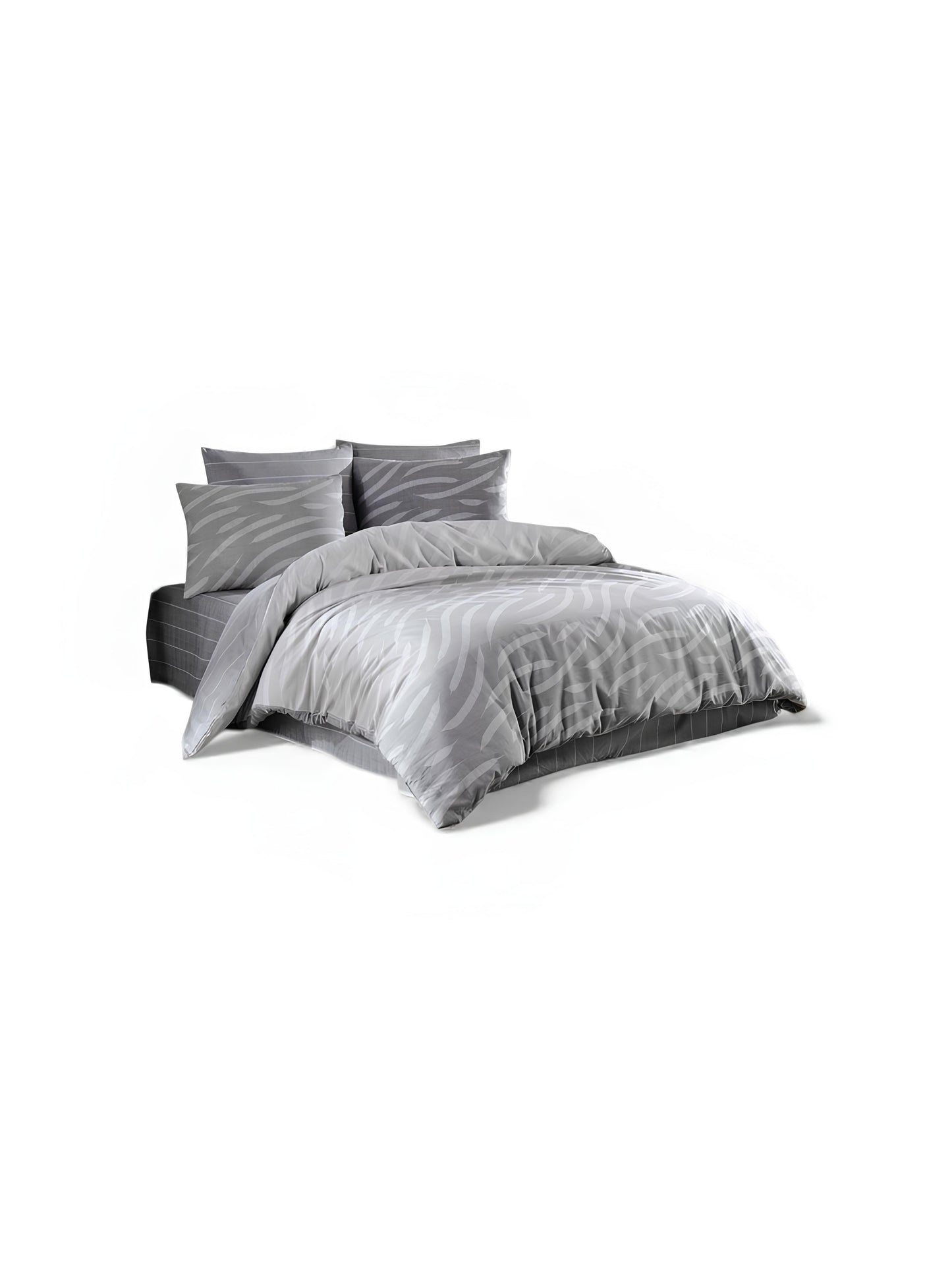 Posteljina za bračni ležaj – Siva Abstrakcija (100% pamuk)