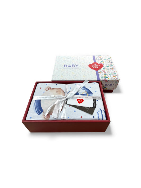 Bebi Posteljina 100% Pamuk – Little Sailor 🐻⚓️ (4-delnI Set)