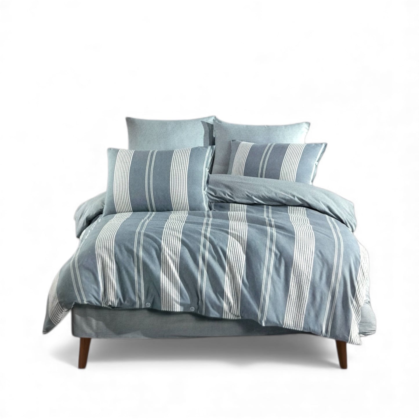 Muslin posteljina za bračni ležaj – Tirkizna (4 jastučnice,čaršav na lastiš)