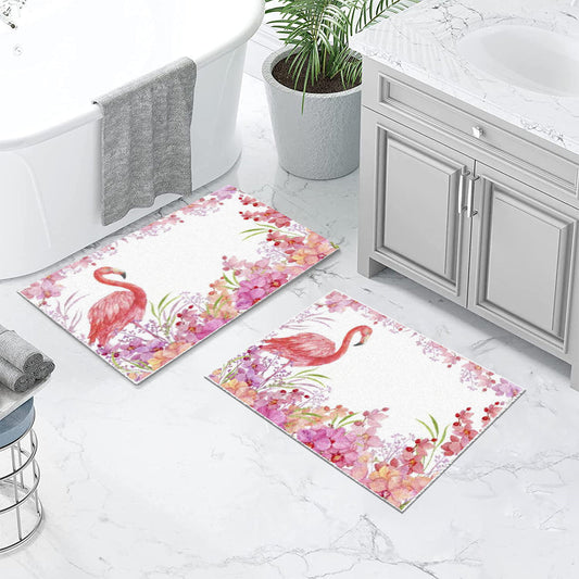 Set prostirka za kupatilo – Flamingos