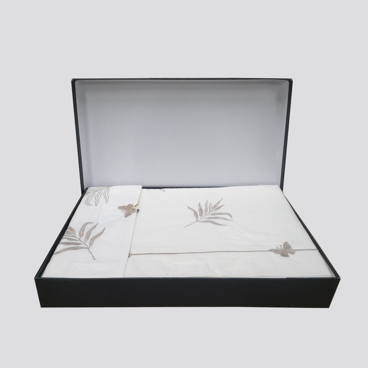 100% Pamučna posteljina za dve osobe – Leptir srebrna
